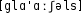 Grafik mit phonetischer Transkription des Belegs