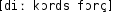 Grafik mit phonetischer Transkription des Belegs
