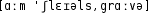 Grafik mit phonetischer Transkription des Belegs