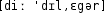 Grafik mit phonetischer Transkription des Belegs