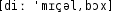 Grafik mit phonetischer Transkription des Belegs