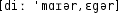 Grafik mit phonetischer Transkription des Belegs