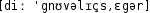 Grafik mit phonetischer Transkription des Belegs