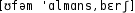Grafik mit phonetischer Transkription des Belegs
