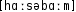 Grafik mit phonetischer Transkription des Belegs