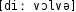 Grafik mit phonetischer Transkription des Belegs