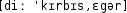 Grafik mit phonetischer Transkription des Belegs