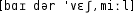 Grafik mit phonetischer Transkription des Belegs
