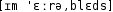 Grafik mit phonetischer Transkription des Belegs