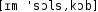 Grafik mit phonetischer Transkription des Belegs