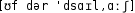 Grafik mit phonetischer Transkription des Belegs