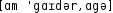 Grafik mit phonetischer Transkription des Belegs