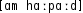 Grafik mit phonetischer Transkription des Belegs