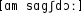 Grafik mit phonetischer Transkription des Belegs