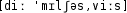 Grafik mit phonetischer Transkription des Belegs