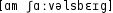 Grafik mit phonetischer Transkription des Belegs