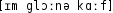 Grafik mit phonetischer Transkription des Belegs
