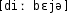Grafik mit phonetischer Transkription des Belegs