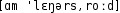 Grafik mit phonetischer Transkription des Belegs