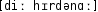 Grafik mit phonetischer Transkription des Belegs