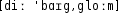 Grafik mit phonetischer Transkription des Belegs