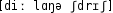 Grafik mit phonetischer Transkription des Belegs