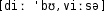 Grafik mit phonetischer Transkription des Belegs