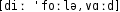 Grafik mit phonetischer Transkription des Belegs