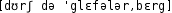 Grafik mit phonetischer Transkription des Belegs