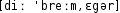 Grafik mit phonetischer Transkription des Belegs