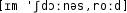 Grafik mit phonetischer Transkription des Belegs