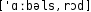 Grafik mit phonetischer Transkription des Belegs