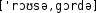 Grafik mit phonetischer Transkription des Belegs