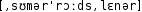 Grafik mit phonetischer Transkription des Belegs