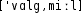 Grafik mit phonetischer Transkription des Belegs