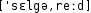 Grafik mit phonetischer Transkription des Belegs