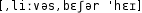 Grafik mit phonetischer Transkription des Belegs