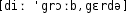 Grafik mit phonetischer Transkription des Belegs