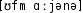 Grafik mit phonetischer Transkription des Belegs