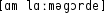 Grafik mit phonetischer Transkription des Belegs