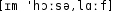 Grafik mit phonetischer Transkription des Belegs