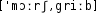 Grafik mit phonetischer Transkription des Belegs