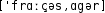 Grafik mit phonetischer Transkription des Belegs