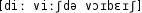 Grafik mit phonetischer Transkription des Belegs