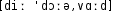 Grafik mit phonetischer Transkription des Belegs