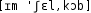 Grafik mit phonetischer Transkription des Belegs