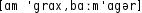 Grafik mit phonetischer Transkription des Belegs