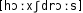 Grafik mit phonetischer Transkription des Belegs
