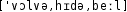 Grafik mit phonetischer Transkription des Belegs
