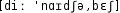 Grafik mit phonetischer Transkription des Belegs
